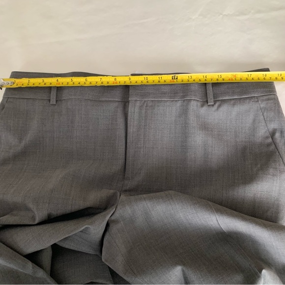 Banana Republic Light gray 70% fine wool blend straight pants lined pocket US 14 - Picture 10 of 16